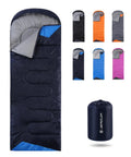 Roomy Three Season Sleeping Bag For Adults And Teens Lightweight Waterproof Cold Weather Camping Gear With Compression Sack Navy Blue and other colors
