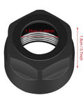 Heavy Duty Pack Of 5 ER16A Collet Chuck Nuts For CNC Milling Lathes Precision Ground Hardened Steel With Oxidized Black Finish, close-up view.