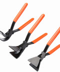 Three Piece Pro Grade Hand Seamer Set With 45 90 180 Degree Jaws for metal bending in roofing and HVAC