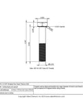 Top Shelf Grade Five Titanium Hex Head Bolts 3/8-24 By 2 Inch UNF detailed technical drawing dimensions.