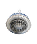 Tough Built 4Hp Side Channel Blower And Heavy Duty Vacuum Pump With High Air Flow For Cnc Routers visible top view of aluminum blades and housing.