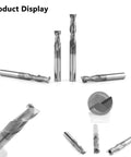 AYCHOLIZ 1/16 in tungsten carbide square end mills, 2-flute, AlTiN-coated, 5-pack