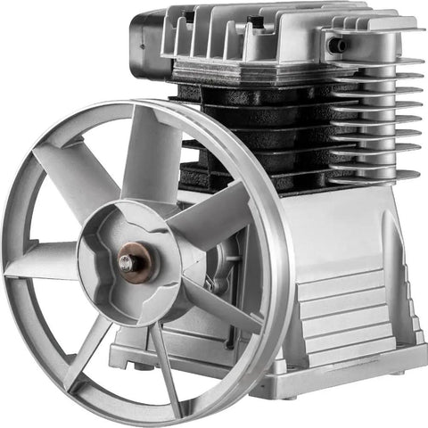 Two Cylinder Air Compressor Head Pump for Excavator Pneumatic System with 3HP 375L, featuring industrial-grade twin cylinder design