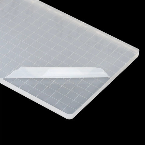 Clear Acrylic Stamp Block With Grid Lines 6x5 Inch For Scrapbooking And Card Making, Precise Alignment For DIY Crafts, Smooth Surface, Reusable Stamping Platform For Crafty Folks And Hobbyists. Clear acrylic grid stamp block, 160 x 130 mm