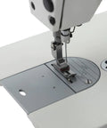 Close-up of 6500RPM Industrial Sewing Machine With 550W Pure Copper Motor 110V showing needle and foot pedal area