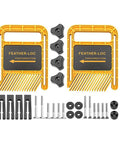 Extended 160mm Double Feather Boards Deliver Rock Solid Grip For Table Saw Router Band Saw T Slot Miter Track No Sweat Setup Made From Tough Plastic Locks Down Hard For Killer Woodworking Results - includes clamps and hardware