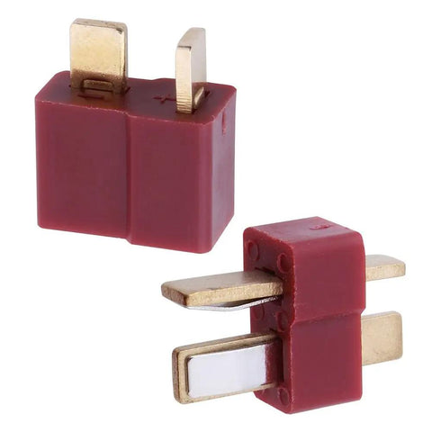 10 Pairs T Plug Connectors Male And Female Deans Style With Shrink Tubing Durable Gold Plated Copper Contacts Flame Resistant Hard Plastic Insulation For RC LiPo Battery Pack ESC Electric Motor Parts