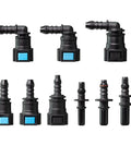 Fuel Line Quick Connect Kit 24 Pcs Assorted Fittings Nylon Push On Release Hose Connectors 5/16 And 3/8 Inch