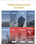 Infographic showing multiple measurement functions including distance, angle, height, speed for the 1500M Golf Rangefinder With Color Touch Screen And Slope Compensation Laser Distance Meter Featuring Angle Mode Obstacle Clearance Lock Speed Settings For Crushing Fairway Strokes And Outdoor Adventures.