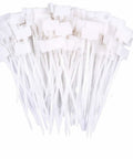 Slick Self Locking Nylon Cable Marker Ties Featuring A Bulk Pack Of 200 White Write On Wire Labels For Ethernet Cords And Power Lines That Stay Tight And Keep Your Rig Looking Sharp No Sweat Today.