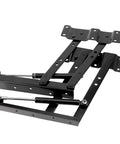 Solid Built One Pair 10 Inch Gas Lift Hinges For Coffee Tables Hella Smooth Motion Handles 100 Pounds view of matte black steel hinges.