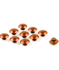 Orange M10 Hex Socket Bolt Head Cap Cover For Universal Fit Aluminum 6061 Anodized Alloy shown in a set of multiple pieces