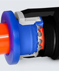 Huge 100 Pc Pneumatic Fittings Kit Push To Connect Air Hose Quick Couplers For 4-12mm Tubing Super Easy Setup No Tools Needed Black And Blue Seals Perfect For Compressors And Industrial Builds. push-to-connect fitting cross-section with orange tubing