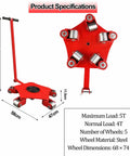 Tough As Nails 360 Swivel Skate Dolly Engineered For Dual Surface Glides To Haul Five Tons Like A Boss Across Factory Warehouses.
