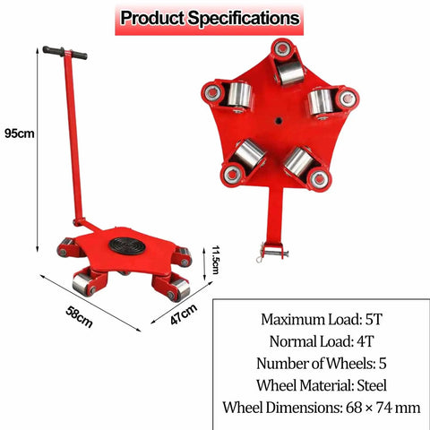 Tough As Nails 360 Swivel Skate Dolly Engineered For Dual Surface Glides To Haul Five Tons Like A Boss Across Factory Warehouses.