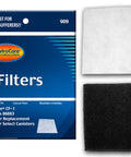 Top Notch Replacement Vacuum Filter Set For Kenmore, Sears Progressive CF1, Progressive And Whispertone And Panasonic Vacuums packaging and filters