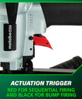 Actuation trigger of Cap Stapler For Roofing Felt Foam Insulation And House Wrap On The Job Ready Lightweight Pneumatic Nailer