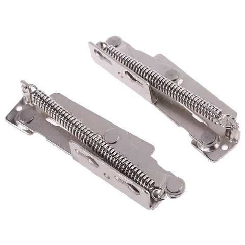 Heavy Duty 80 Degree Sprung Cabinet Door Hinges 2 Piece Set For Lift Up Flap Doors No Fuss Easy Install Stainless Steel Silver Finish