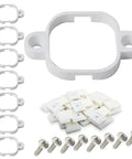 90 Pack Light Clips For Pro Outdoor Lights H706 H806, including mounting brackets, screws, and clips, for soffit install