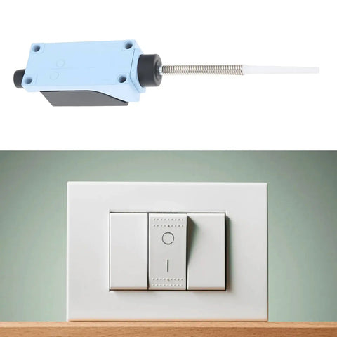 Fast Acting Micro Switch TZ-8166 Momentary Limit Switch For Electrical Control 6A 250V shown with white electrical switch