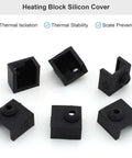 Silicone Sock For Hotend 6 Pack Heat Block Cover For 3D Printer Fits Ender 3 Pro V2 Ender 5 Plus 5 Pro CR 10S Mk7 Mk8 Mk9