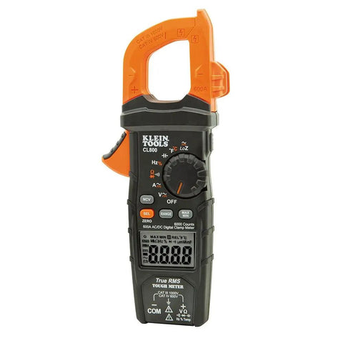 Digital Clamp Meter With Auto Ranging TRMS, Measures AC DC Voltage And Current, LoZ Ghost Voltage, front view