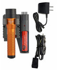 Beast Bright High Lumen C4 LED Flashlight With Piggyback Charger And Spare Battery Orange 500 Lumens On High lighting kit