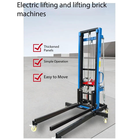 Heavy Duty Portable Panel Hoist Elevator Lift Table With Casters For Stacking And Moving Building Materials Up To 13 Feet High in use on site