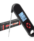Digital Meat Thermometer With Countdown Timer For Kitchen And Outdoors, Ultra Fast 3-Second Readings, Backlit Display