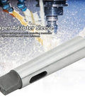 Taper drill sleeve adapter MT3 to MT2, metal silver cylindrical tool for lathe/milling CNC fixtures