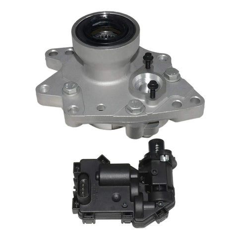 Chevy 4WD Front Differential Axle Actuator Disconnect Housing Replacement For Trailblazer Envoy Bravada Ascender 9-7x 2002 2009 Intermediate Shaft Bearing Assembly Upgrade Easy Install, silver and black