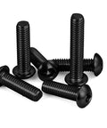 Badass M5 By 8mm Button Head Hex Socket Cap Screws 10.9 Grade Alloy Steel Black Oxide Finish 100 Pack in black finish.