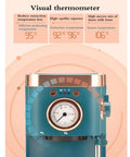 Visual thermometer display on Game Changer Semi Automatic Espresso Maker With Integrated Milk Frother And Steam Wand.