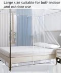 Classic King Size Mosquito Net Tent For Patio Bed, Portable Netting 79 By 79 By 79 Inch, shown installed on indoor bed frame