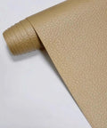 Rolled Self Adhesive Leather Repair Patch 54x20 Inch Khaki Stick On No Sew For Couch Sofa Car Seat Office Chair Furniture