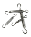 Stainless Steel 304 U Shaped Pad Eye Hook Ceiling Mount Hanger For Deck And Door Beefy Rugged Heavy Duty Ring Plate Clamp Fits One Eighth Inch Wire Rope M4 M5 M6 M8 Sizes, assorted hooks