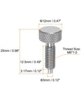 Pro Grade Stainless Steel Spring Plunger M6x1 Thread Retractable Fastener 3mm Ball Pin Set with detailed measurements and thread size.