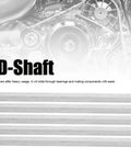 Smooth Operator Five Pack Stainless Steel D Shaft Motor Coupler 3.9 x 0.2 inches shown on a technical background.