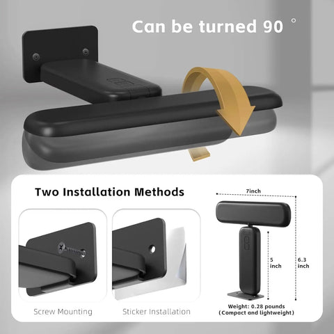 Rechargeable Wall Mounted Picture Light With Remote Control Featuring Three Color Modes And Adjustable Brightness For Gallery Grade Art Display Absolute Game Changer In Sleek Black Finish Next Level Home Decor Vibe, showing two installation methods.