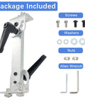 Beefy Heavy Duty Bracket Column Stand Kit For Reciprocating Linear Actuator with screws, washers, nuts, and allen wrench included.