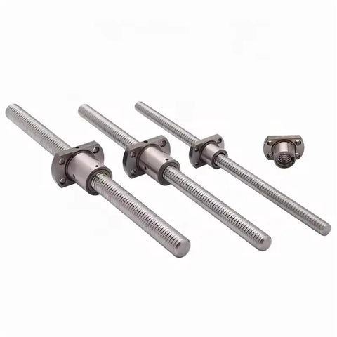 1 Piece Mini Ball Screw With SFK Nut For 3D Printers, Precision Thread, 6mm 8mm 10mm Options, 100mm To 200mm Lengths, heat treated steel