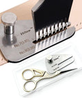 Leather Stitching Punch Aid Plate And Crane Scissors Kit For Leather Crafting, Diamond Lacing Chisel Pricking Iron Aid