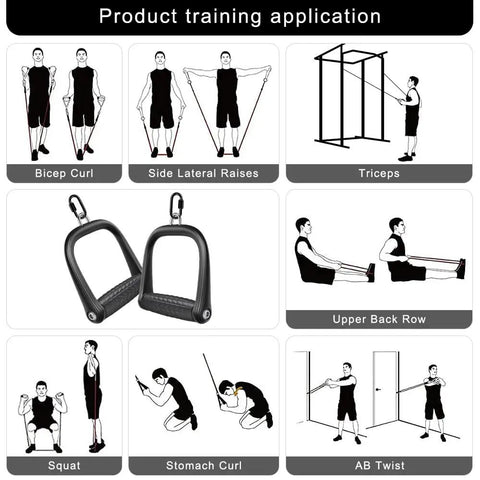 Illustration of D Handle For Cable Machines Built Tough Aluminum Grip With Non Slip Surface 360 Degree Swivel for exercise