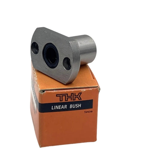 Sleek Low Profile LMH12UU Linear Bearing Cut Flange Design For Tight Fits In 3D Printers And CNC Machines High Capacity Ball Bushing 12mm Bore 21mm OD shown on packaging.