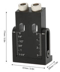 Top Notch Woodworking Punch Locator For 15 Degree Inclined Holes With Precision Joint Angle Positioner, 77mm size, aluminum alloy.