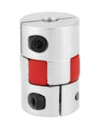Flexible Spider Shaft Coupling For CNC Stepper Motors D20 L25 5mm To 8mm Bore Heavy Duty Coupler Connector, front view