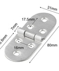 Stainless Steel Folding Flip Top Hinge For 180 Degree Table Support And Flush Mounted Cabinet Hardware, showing dimensions