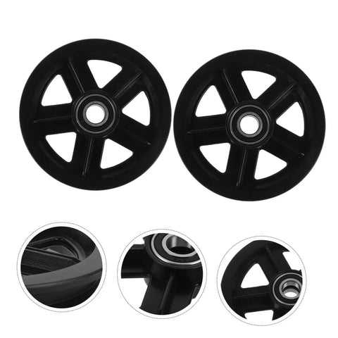 Pro Grade Heavy Duty Roller Guide Wheel Set for Sliding Doors and Barn Door Tracks, black POM V-groove wheels