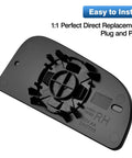 Rear view of bracket for Ram Passenger Right Side Lower Mirror Glass Replacement For 2010-2020 Dodge Ram 1500 2500 3500 4500 5500 Towing Model