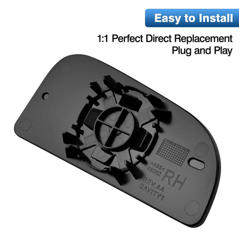 Rear view of bracket for Ram Passenger Right Side Lower Mirror Glass Replacement For 2010-2020 Dodge Ram 1500 2500 3500 4500 5500 Towing Model
